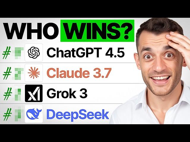 GPT 4.5 VS Claude 3.7 VS Grok vs DeepSeek: Who Wins?