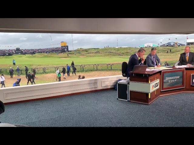 Golf Channel recording at Portrush