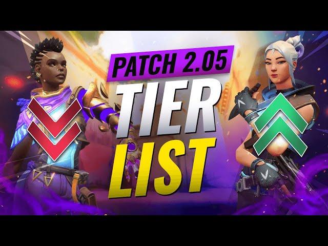 NEW UPDATE: BEST Agents TIER List - Valorant Patch 2.05