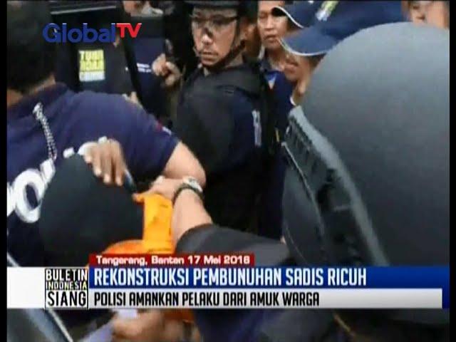 Cangkul maut, warga emosi saat para pelaku jalani rekonstruksi pembunuhan Eno Fariah - BIS 18/05