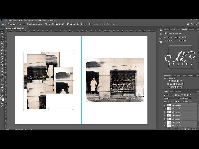 How to make panorama in Photoshop cc. Automatically create a panorama.