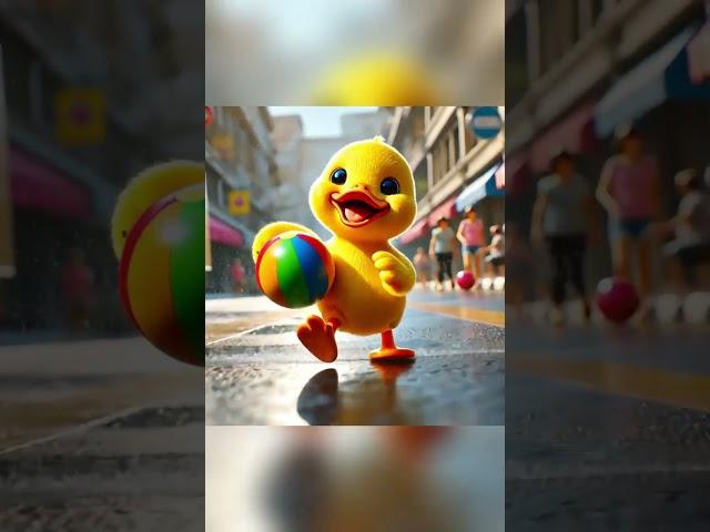 The cute duck has no one to play ball with丨CAT丨CUTECAT丨AI丨AICAT丨PUPPY丨