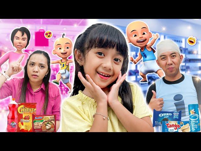 SAMANTHA BELANJA MAKANAN SATU WARNA KARAKTER UPIN DAN IPIN !! KOMPILASI 1 JAM BORONG MINUMAN VIRAL