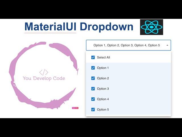 Advanced Material-UI Dropdown with 'Select All' & Checkbox Selection | React UI Development