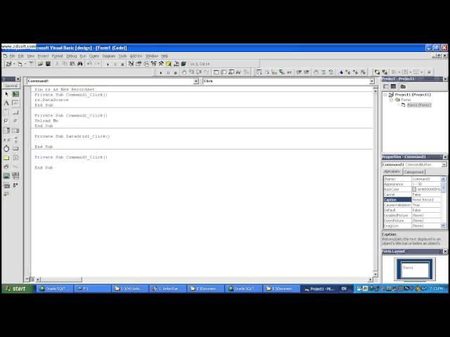 ADODC Connection in visual basic(vb6) with oracle database