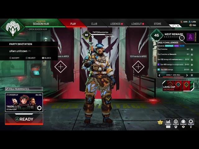 Apex legends number one vantage live 1.5k kills 400k damage 50 wins prestige 80