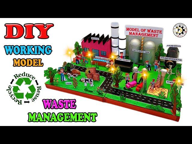 HOW TO MAKE WASTE MANAGEMENT WORKING MODEL || DIY WASTE MANAGEMENT || PROJECT SOLUTION DIY