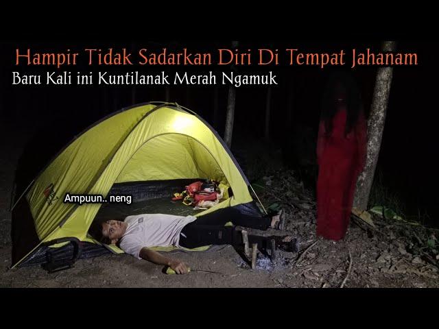 CAMPING HOROR KUNTILANAK MERAH NGAMUK MEMBABI BUTA DI TENGAH MALAM