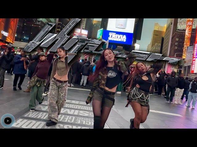 [KPOP IN PUBLIC NYC TIMES SQUARE] aespa 에스파 - Whiplash Dance Cover