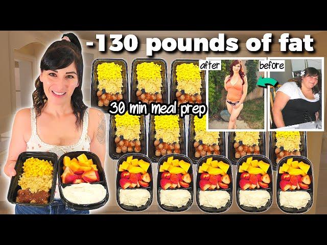 My Easy PORTION CONTROL Meal Prep | EXACTLY How I LOST 130 POUNDS of FAT