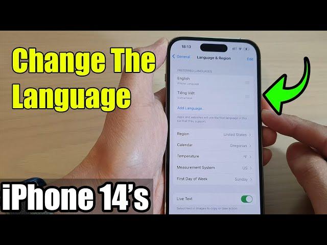 iPhone 14's/14 Pro Max: How to Change The Language