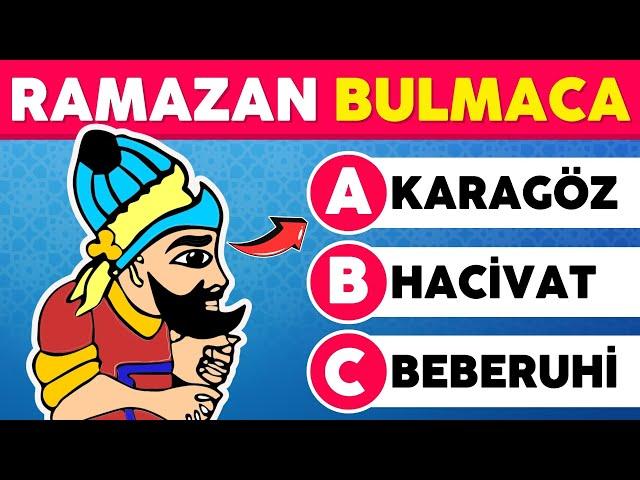 Ramazan Özel Bulmaca  Ramazan Bilgini Test Et! | Oruç ve Bayram Bulmacası