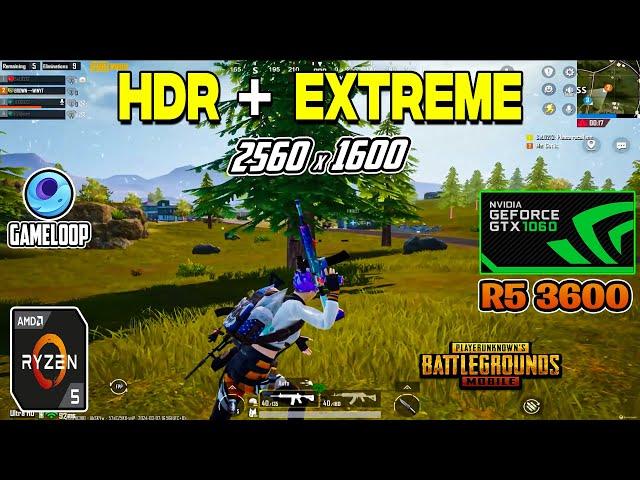 PUBG MOBILE - Gameloop 32 bit - 90 FPS - HDR + Extreme - GTX 1060 6GB + RYZEN 5 3600 - New Update3.0