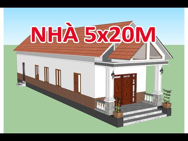 GỢI Ý MẪU NHÀ CẤP 4 MÁI THÁI 5x20M ĐẸP 3 PHÒNG NGỦ | KIẾN TRÚC NHÀ VIỆT