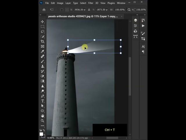 Create Beams Of Light #shorts #photoshop #