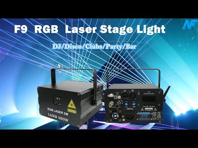 Using the F9 series 3-5W stage laser lights lets you experience the power of light.