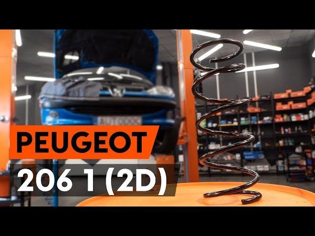 Kuinka vaihtaa etujousi PEUGEOT 206 1 (2D) -merkkiseen autoon [AUTODOC -OHJEVIDEO]