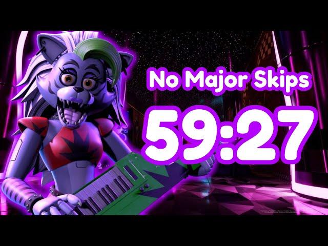 FNAF: SECURITY BREACH SPEEDRUN | NO MAJOR SKIPS BEATEN IN UNDER 1 HOUR