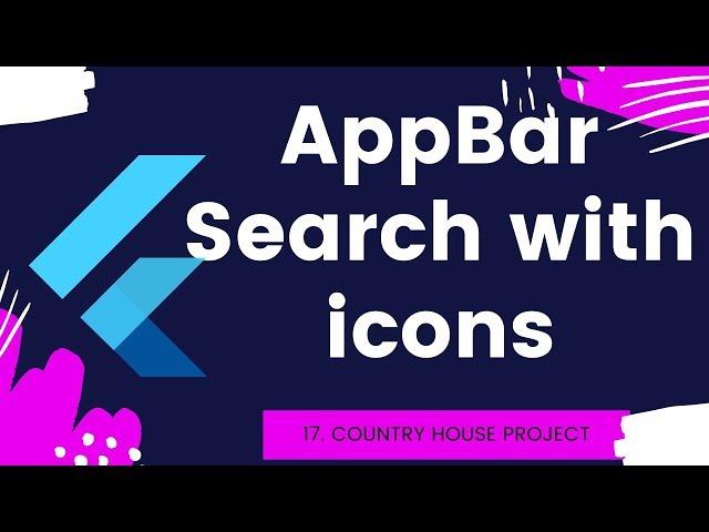 17 Flutter searchbar on appbar with icons