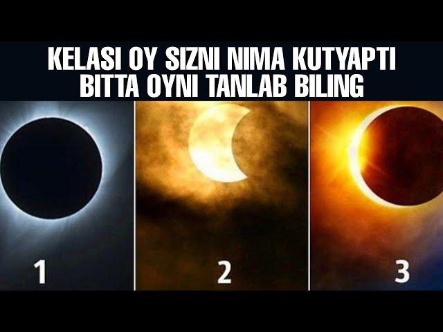 Kelasi oyda sizni nimalar kutyapti Ushbu psixologik test buni aytadi