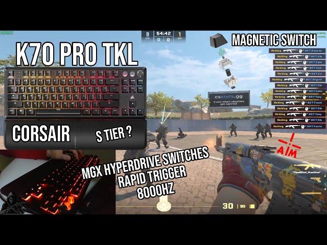 Corsair K70 PRO TKL Review on CS2 (Best keyboard TKL From Corsair)