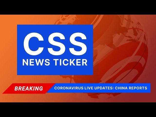 How to Create a Horizontal News Ticker with CSS Only (Scrolling Texts | EASY)