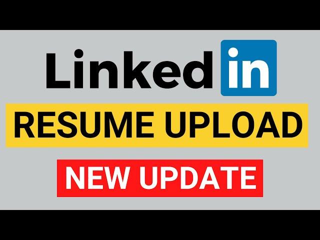 How to Upload Your  Resume to LinkedIn 2023 (Step by Step) in English