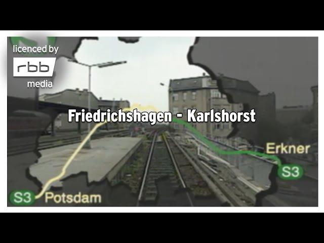 S-Bahn Berlin | Friedrichshagen - Karlshorst | Cab ride, train, 1995