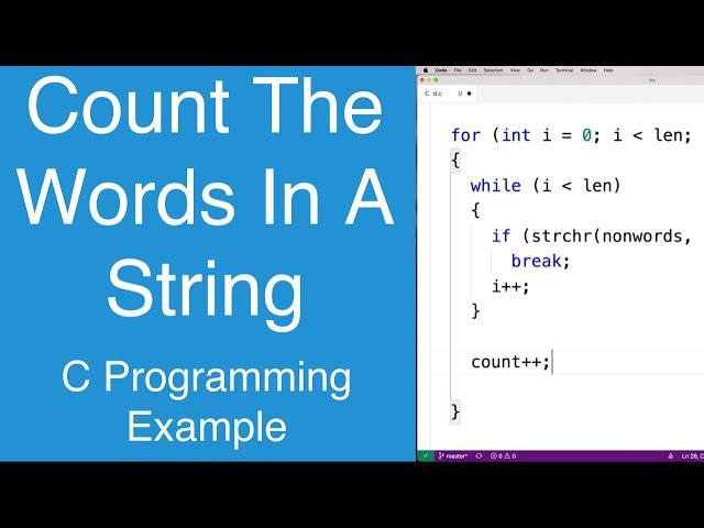Count The Words In A String | C Programming Example