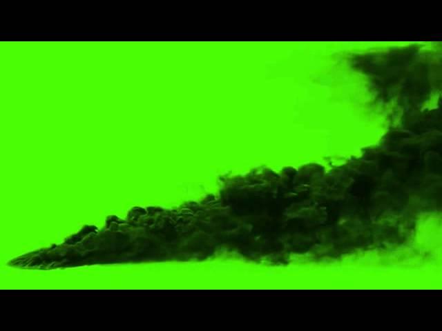 black smoke green screen effect