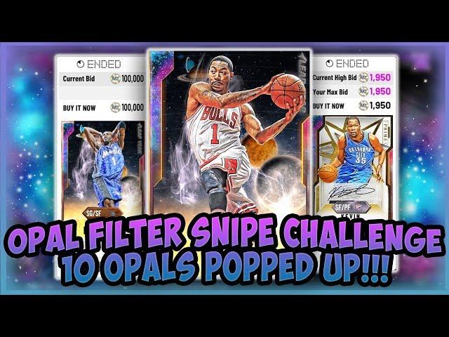 NBA2K20 GALAXY OPAL FILTER SNIPE CHALLENGE - 10 OPAL SNIPES POP UP!! HOW MUCH MT DID WE MAKE?? CRAZY