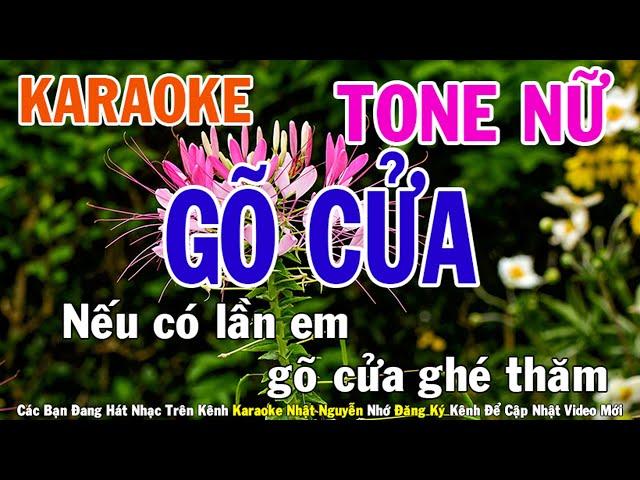 Gõ Cửa Karaoke Tone Nữ Nhạc Sống - Phối Mới Dễ Hát - Nhật Nguyễn