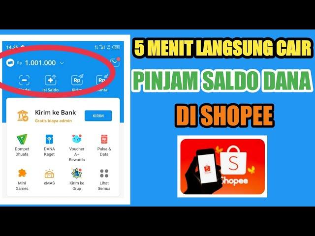 Cara Pinjam Saldo Dana di shopee | pinjam saldo Dana pakai spaylater