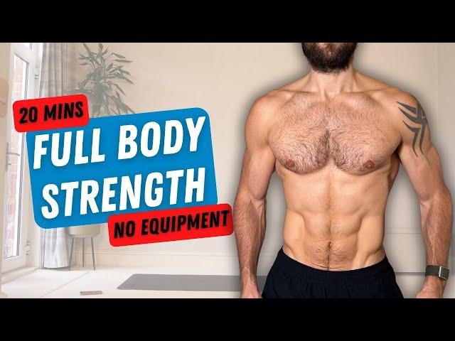 20 Min FULL BODY STRENGTH HIIT with No Equipment