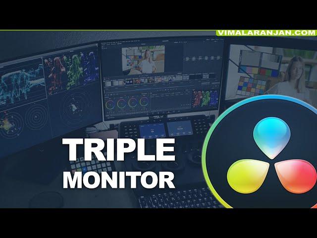Davinci Resolve Studio 3 Monitor Setup | Dual Screen and 3rd Full Screen View Monitor