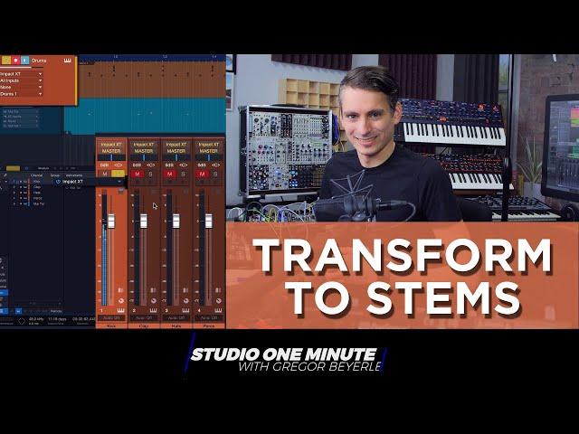 Transform a Multi Channel Instrument into Audio Stems #StudioOneMinute