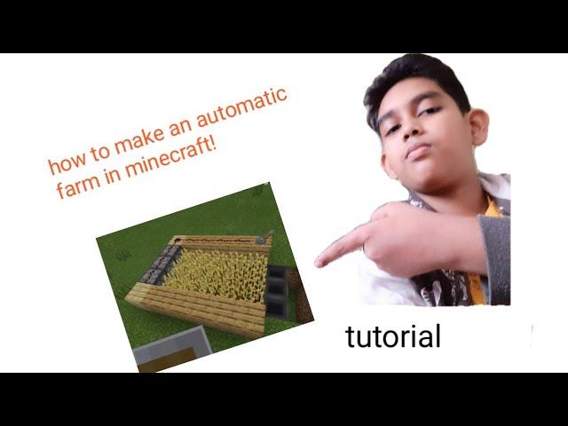 How to make an automatic farm in minecraft!