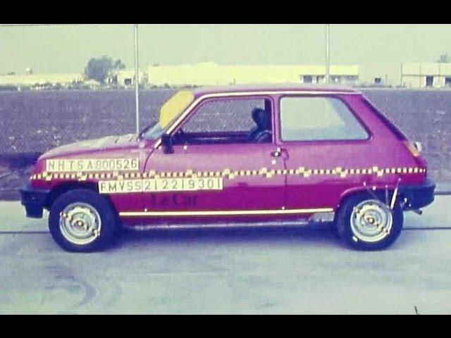 1980 Renault 5 (R5/Le Car) Frontal Crash Test by NHTSA | CrashNet1