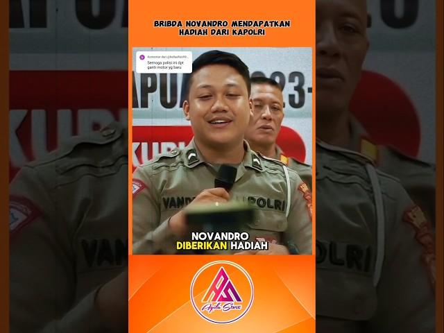 KAPOLRI HADIAHKAN SEPEDA MOTOR BARU UNTUK BRIBDA NOVANDRO #videoviral #shortvideo #polisi #fyp