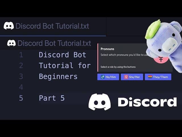 Discord Bot Tutorial for Beginners 2022 • Part 5 • Button handler & Role Selector Buttons