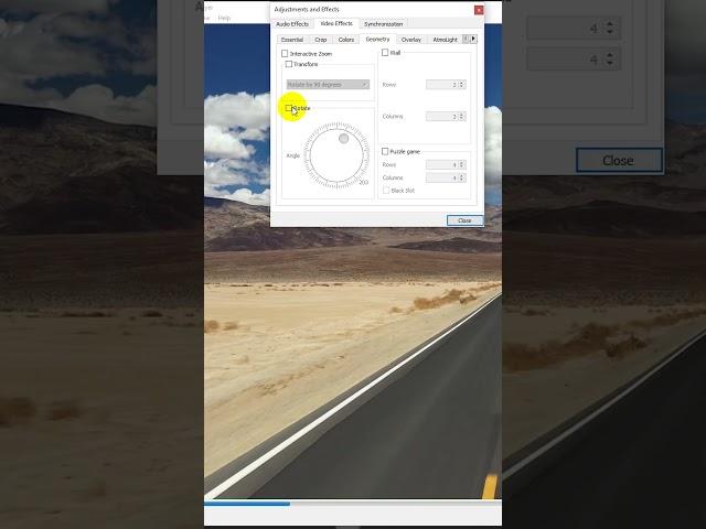 Rotate Video in VLC Media Player