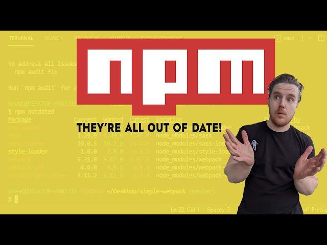 Updating project dependencies, npm outdated