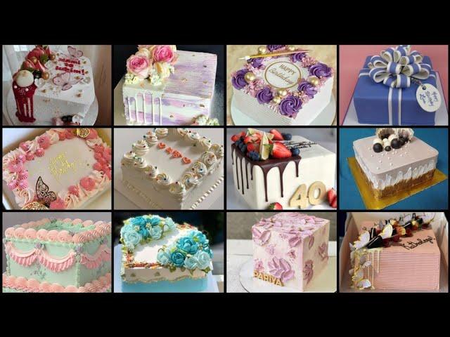 Fancy Cake Decorating ideas | Best Square Cake for Happy New Year 2025