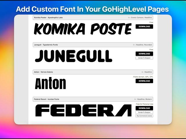 How to Add Custom Font in Your GoHighLevel Pages