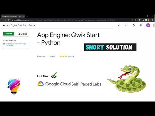 App Engine: Qwik Start - Python || [GSP067] || Solution