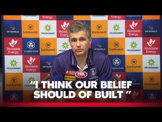 Longmuir confident from losing performance | Fremantle Dockers press conference | Fox Footy