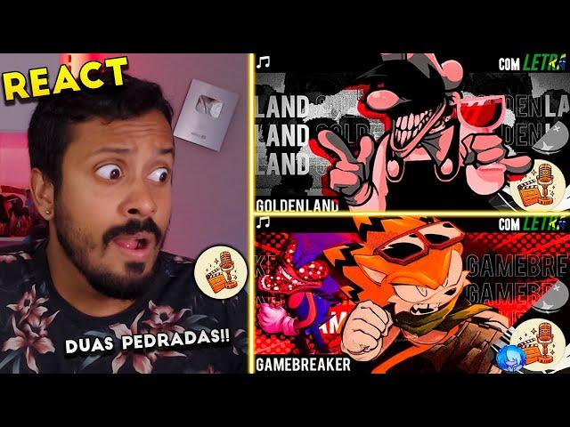 GALACCINE LANÇOU DUAS PEDRADAS!! REACT FANSING GOLDEN LAND E GAMEBREAKER