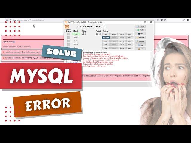 Error Starting MySQL / PHPMyAdmin In XAMPP: How To Solve?