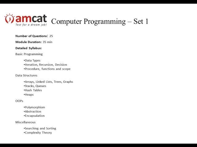 amcat computer programming set-1