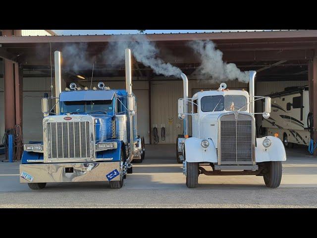 1951 Needlenose Kenworth Starts-up And Rolls Out -- Yuma, Arizona March 24, 2024